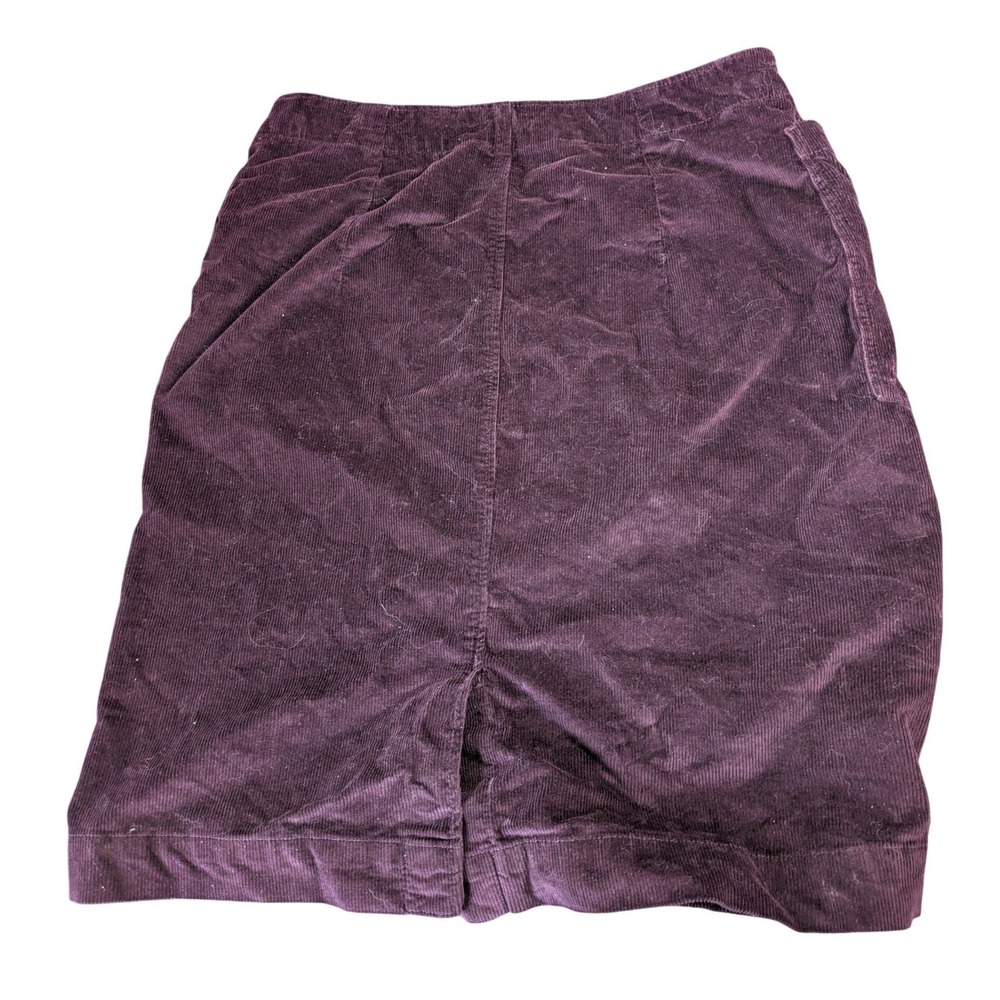 Corduroy Button Front Midi Skirt Plum Dark Academia Whimsygoth Size 18 - Picture 2 of 11
